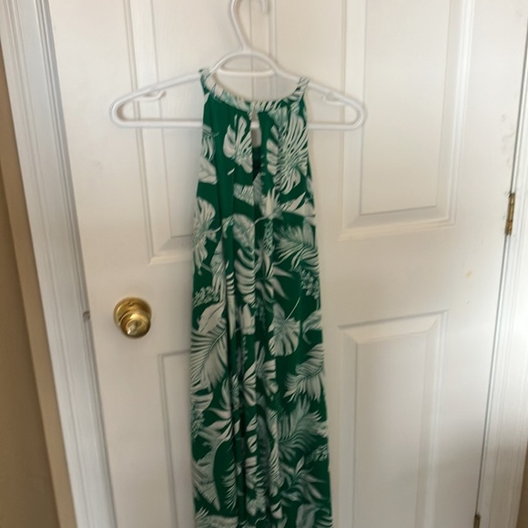 Tahari green and white print dress - Picture 5 of 6